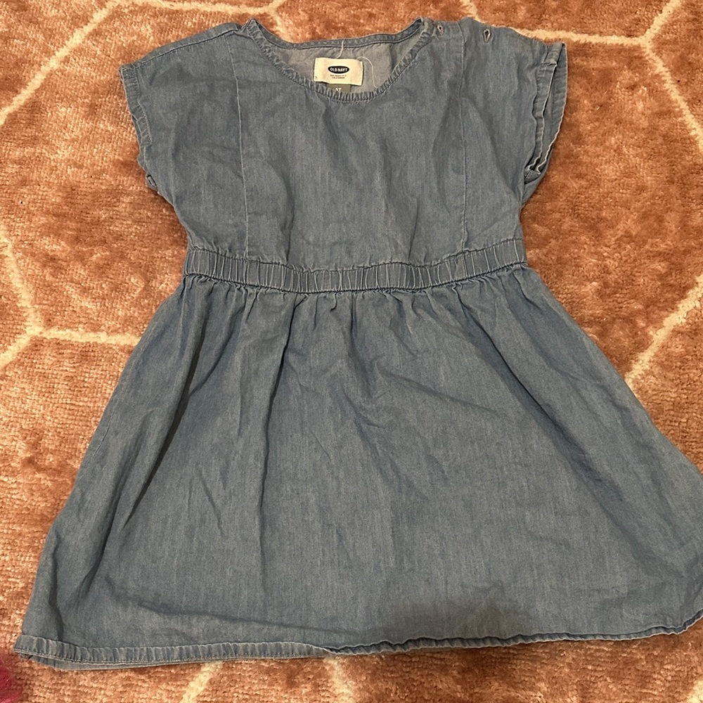 Old Navy Light Blue Denim Kids Dress
